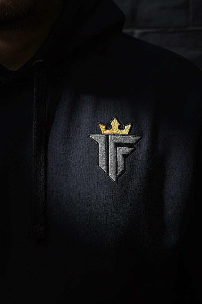 Hoodie IRONFATHER brodé — Noir