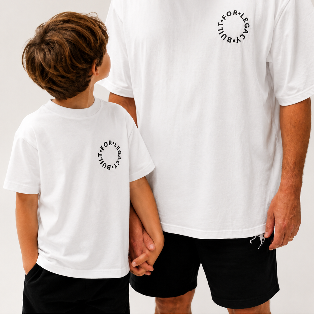 Pack Père-Enfant T-shirts — Blanc