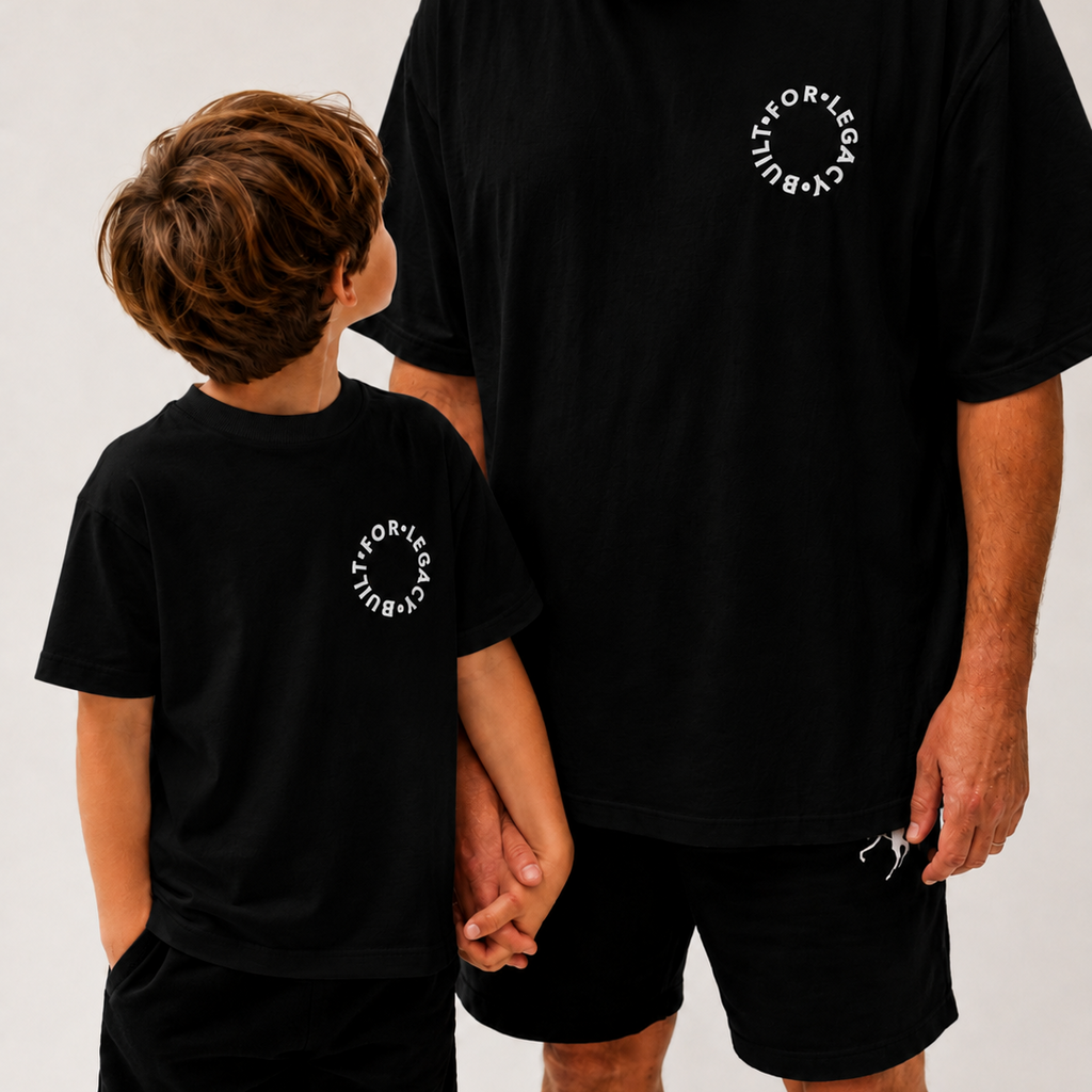 Pack Père-Enfant T-shirts — Noir