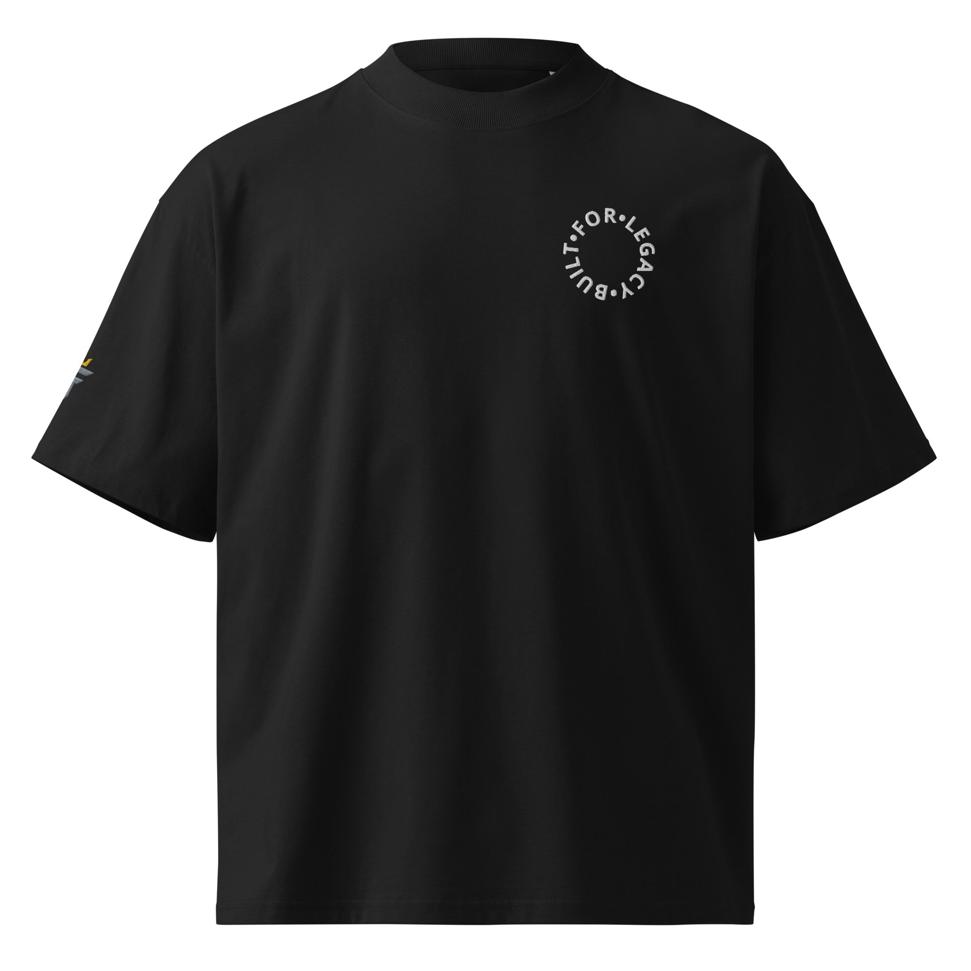 T-shirt oversize IRONFATHER Crown Logo brodé manche droite Built for Legacy
